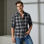 Casual Check Shirt Grey